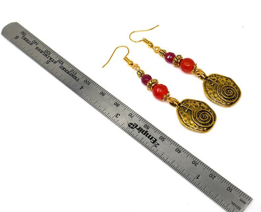 Mystic Symbol Sign Drop Earrings | Retro Bohemian Dangle | Hippie Jewelry | Good Luck Jewellery Spiritual Jewellery - Gift For Her/Him