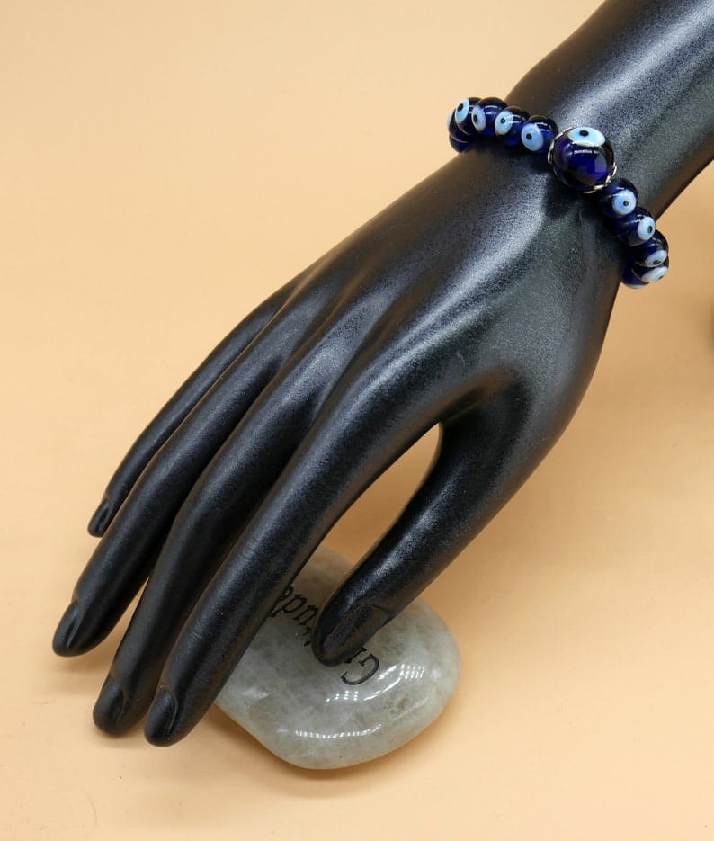 Evil Eye Protection | Blue Evil Eye Beads Stretchable Bracelet for Unisex | Evil Eye Protection Bracelet
