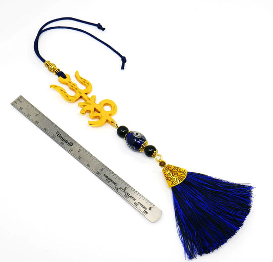 Shiv OM Yantra Hanging for Protection of Evil Eye Protection for Home Wall/Door/Window/Car Rear Mirror Hanging