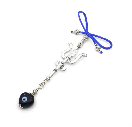 Lord Shiva Trishul and Damroo Pendant Evil Eye Hanging-Lord Shiva Trishul-Mahadev Trishul Pendant Hanging for Door Knob