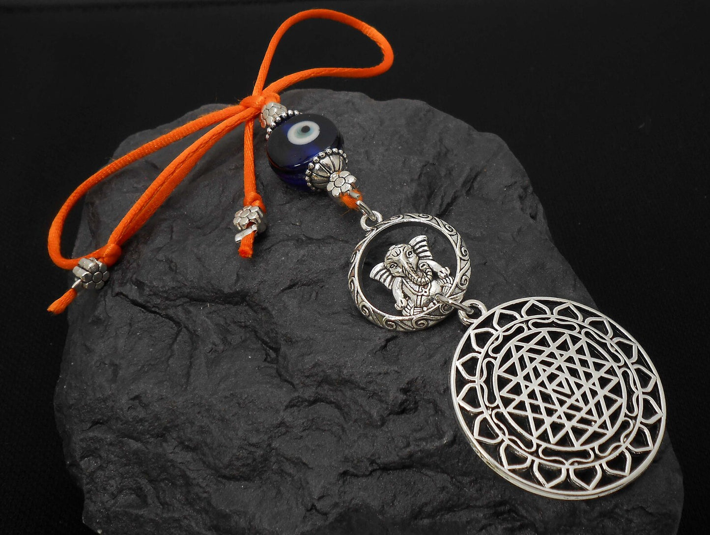 Divine Sri Yantra Evil Eye Protection Hanging-Money Attraction Yantra/Amulet for Good Luck,Success,Fortune,Prosperity & phenomenal Abundance
