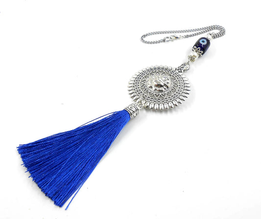 Evil Eye Protection Lord Ganesha Hanging For Car Rear View Mirror-Positive Energy for Happiness / Good Fortune /Good Luck/Prosperity/Success