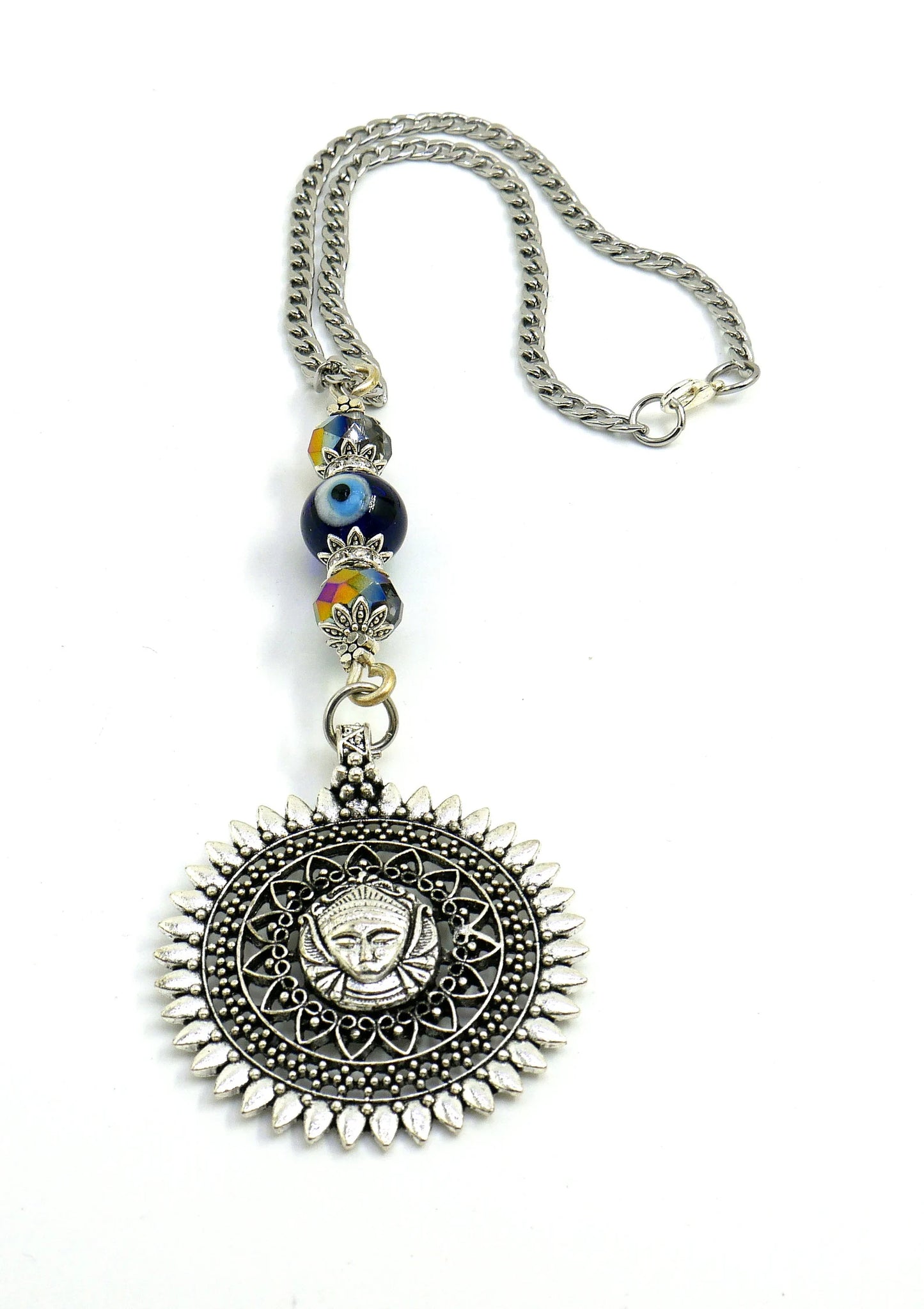 Durga, Maa Durga, Hindu Goddess Car Rear View Mirror Hanging , Amba Maa Hanging for Home Wall/Door/Car/Bag for Divine Blessings & Protection