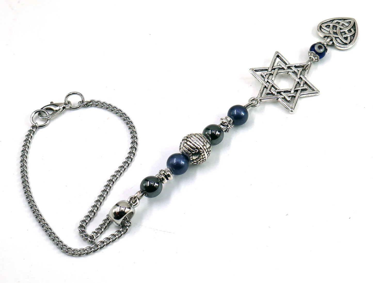 Evil Eye Protection | Star of David protection Amulet | Endless Knot Star of David for Blessing Good Luck Protection Hanging for Home or Car