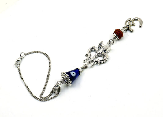 Lord Shiva Trishul and Damroo Pendant Evil Eye Hanging-Lord Shiva/Mahadev Trishul & OM Pendant Evil Eye Protection Door Knob Hanging