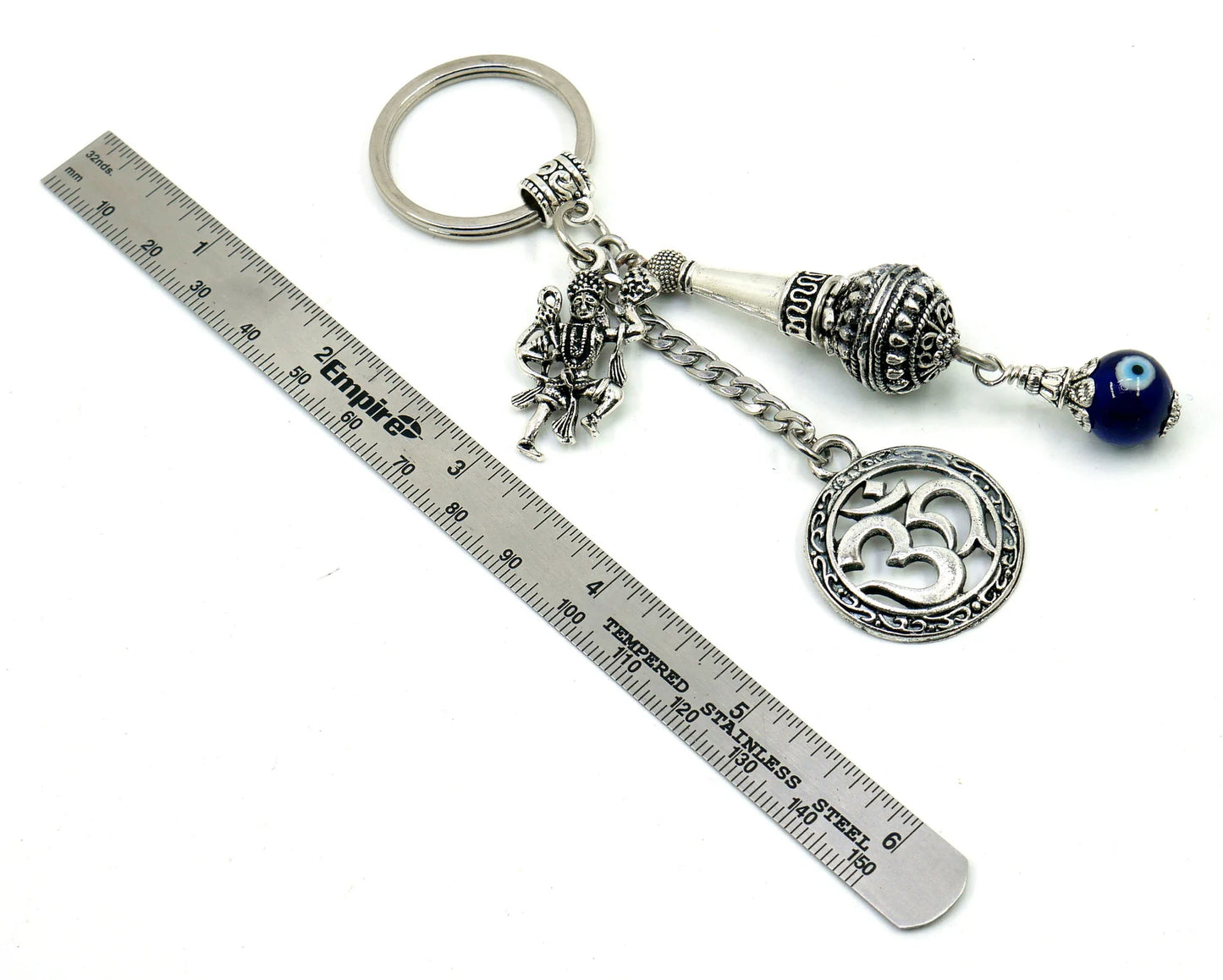 Evil Eye Protection Hanumanji & Beautiful Desined Hanumanji ke Gada Charms with Divine OM Charm-Divine Combination Charms for Good Luck