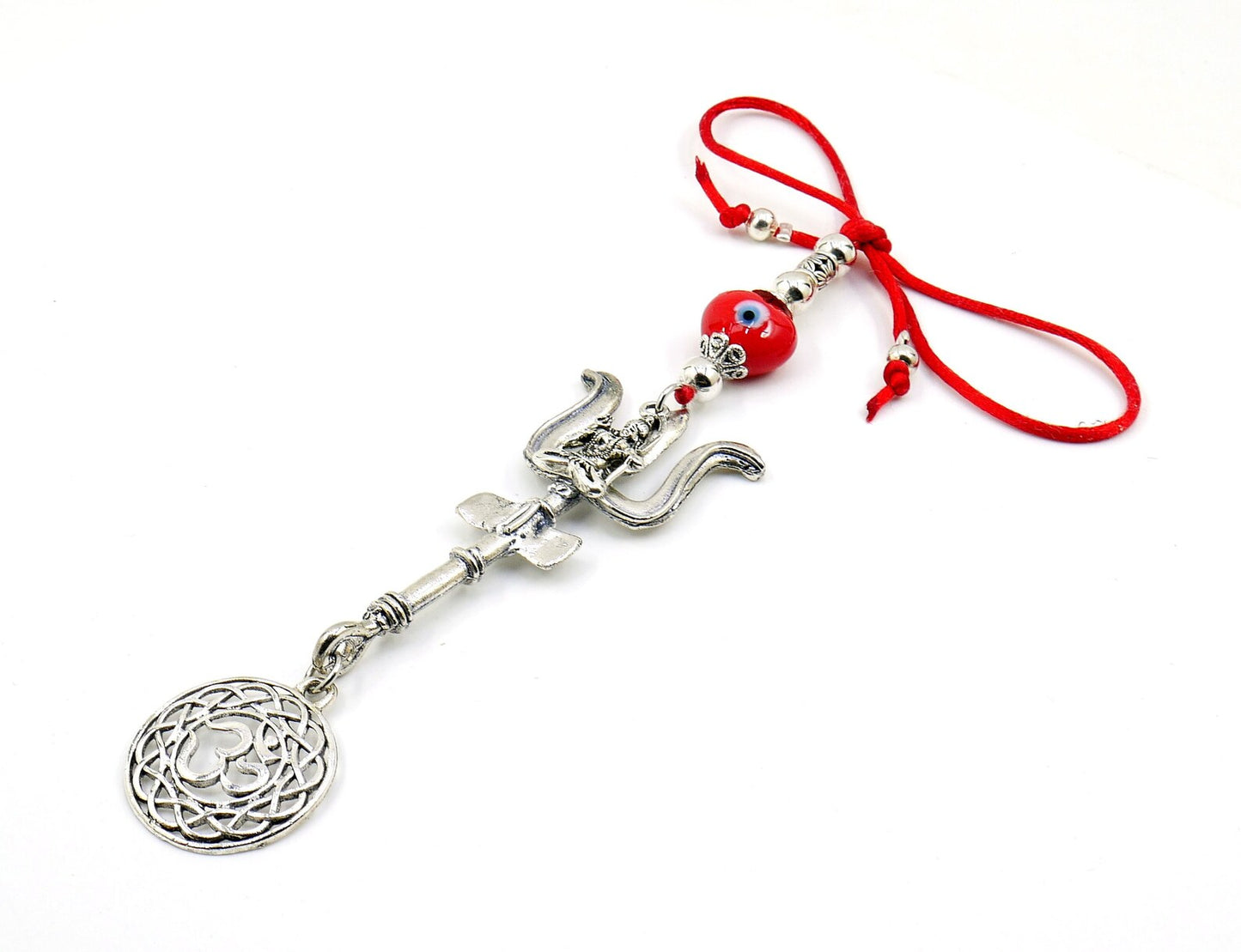 Lord Shiva Trishul and Damroo Pendant Evil Eye Hanging-Lord Shiva Trishul-Mahadev Trishul Pendant Hanging for Door Knob