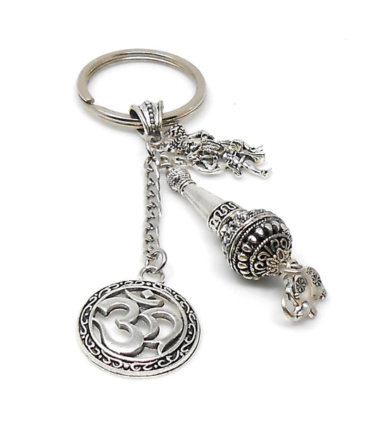 Evil eye Protection Lord Hanumanji Kavach(Amulet)-Indian Hindu Protection & Strength Key Ring for Home/Car/Office/Business-Hindu Deity Charm