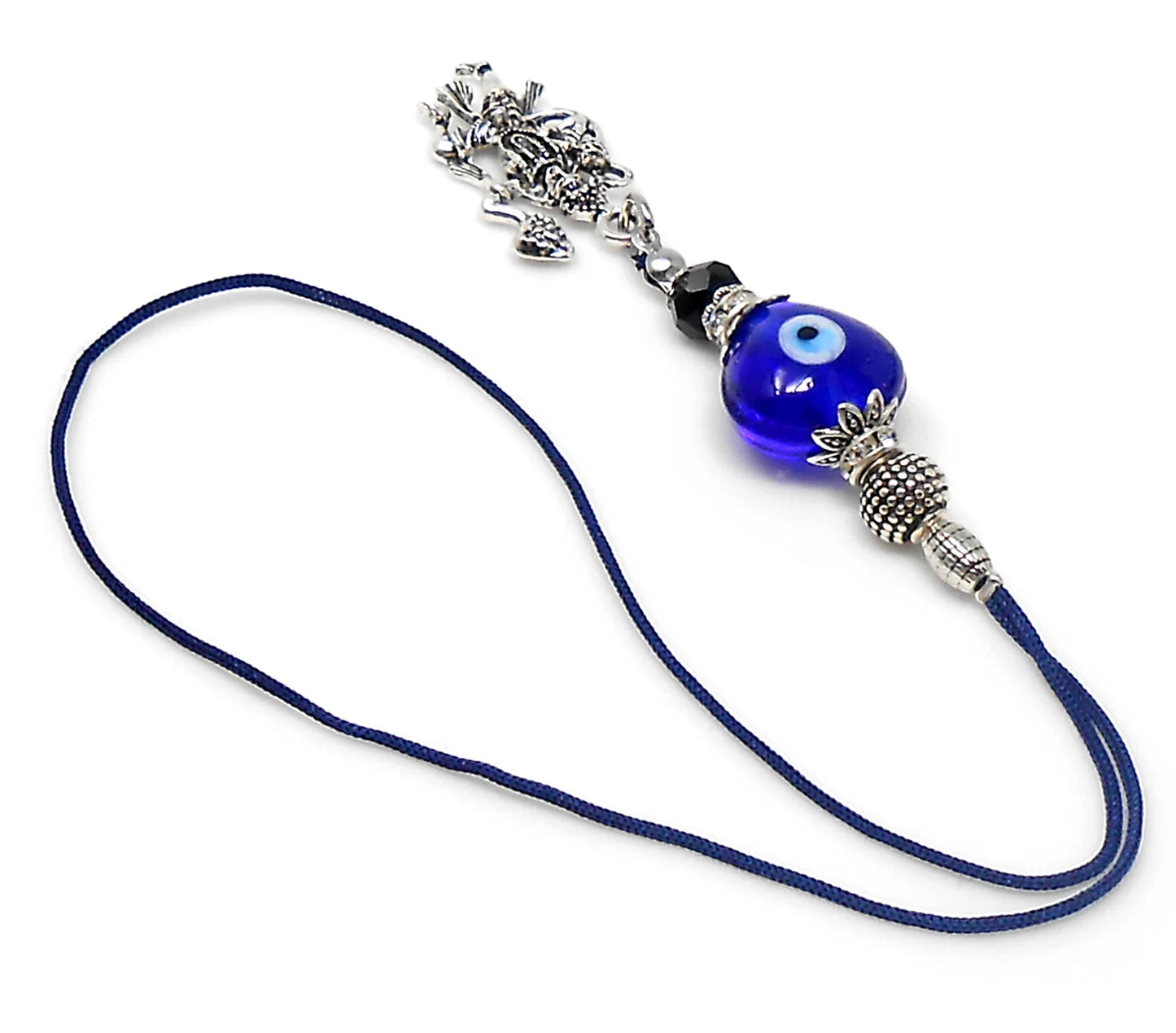 Evil Eye Protection Lord Hanuman ji Kavach (Amulet)-Cell Phone Dangler-Rear View Mirror Car Hanger-Indian Hindu God of Protection & Strength
