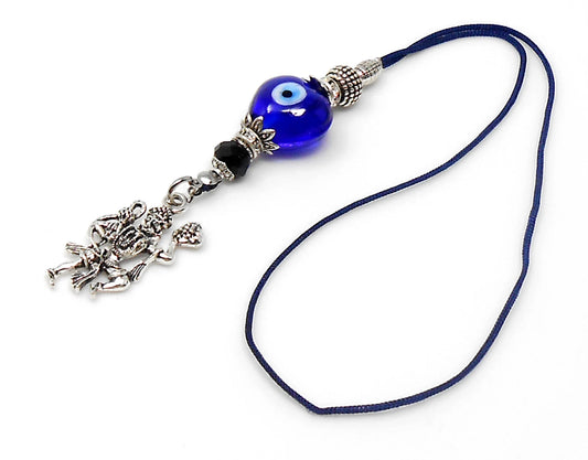 Evil Eye Protection Lord Hanuman ji Kavach (Amulet)-Cell Phone Dangler-Rear View Mirror Car Hanger-Indian Hindu God of Protection & Strength