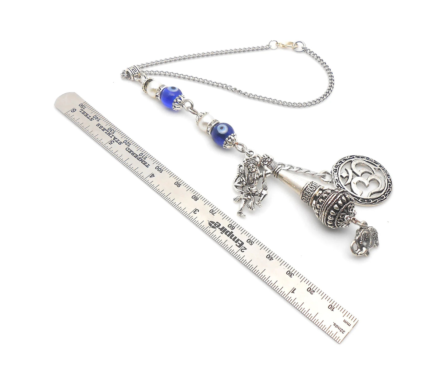 Evil eye Protection Lord Hanumanji Kavach(Amulet)-Indian Hindu Protection & Strength Key Ring for Home/Car/Office/Business-Hindu Deity Charm