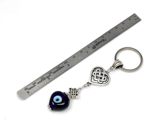 Evil Eye Mystic Endless/Celtic knot Car Mirror Hanging/keychain | Love Knot/Tying Love knot Evil Eye Protection Key Ring/Hanging & Good Luck