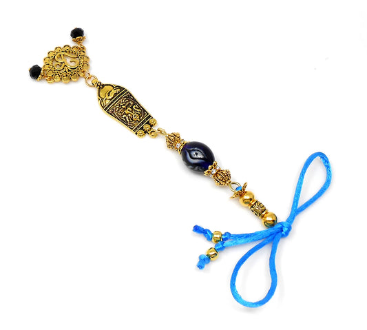 Ganesha | Evil Eye Protection | Car Rearview Mirror Ornament | Good Luck | Happiness | Good Fortune | Success | Prosperity | Spirituality