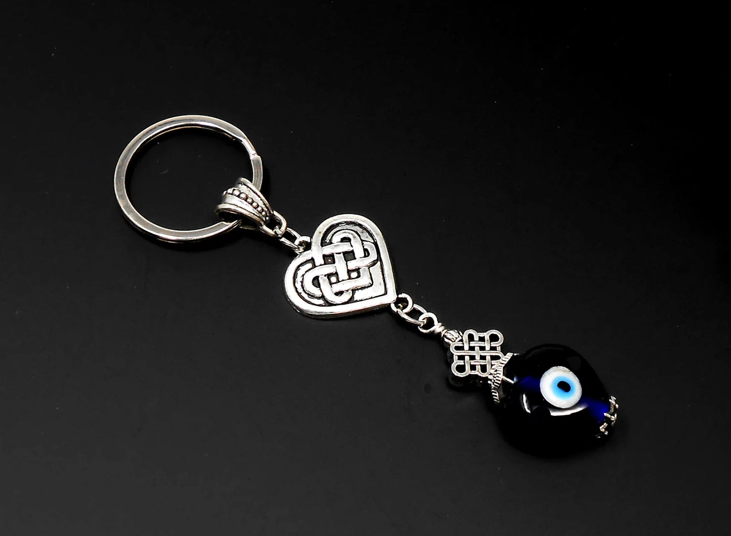 Evil Eye Mystic Endless/Celtic knot Car Mirror Hanging/keychain | Love Knot/Tying Love knot Evil Eye Protection Key Ring/Hanging & Good Luck