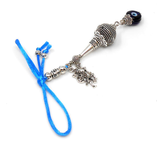 Evil eye Protection Lord Hanuman ji Kavach (Amulet)-Indian Hindu God of Protection & Strength Amulet for Car Rear View Mirror Hanging