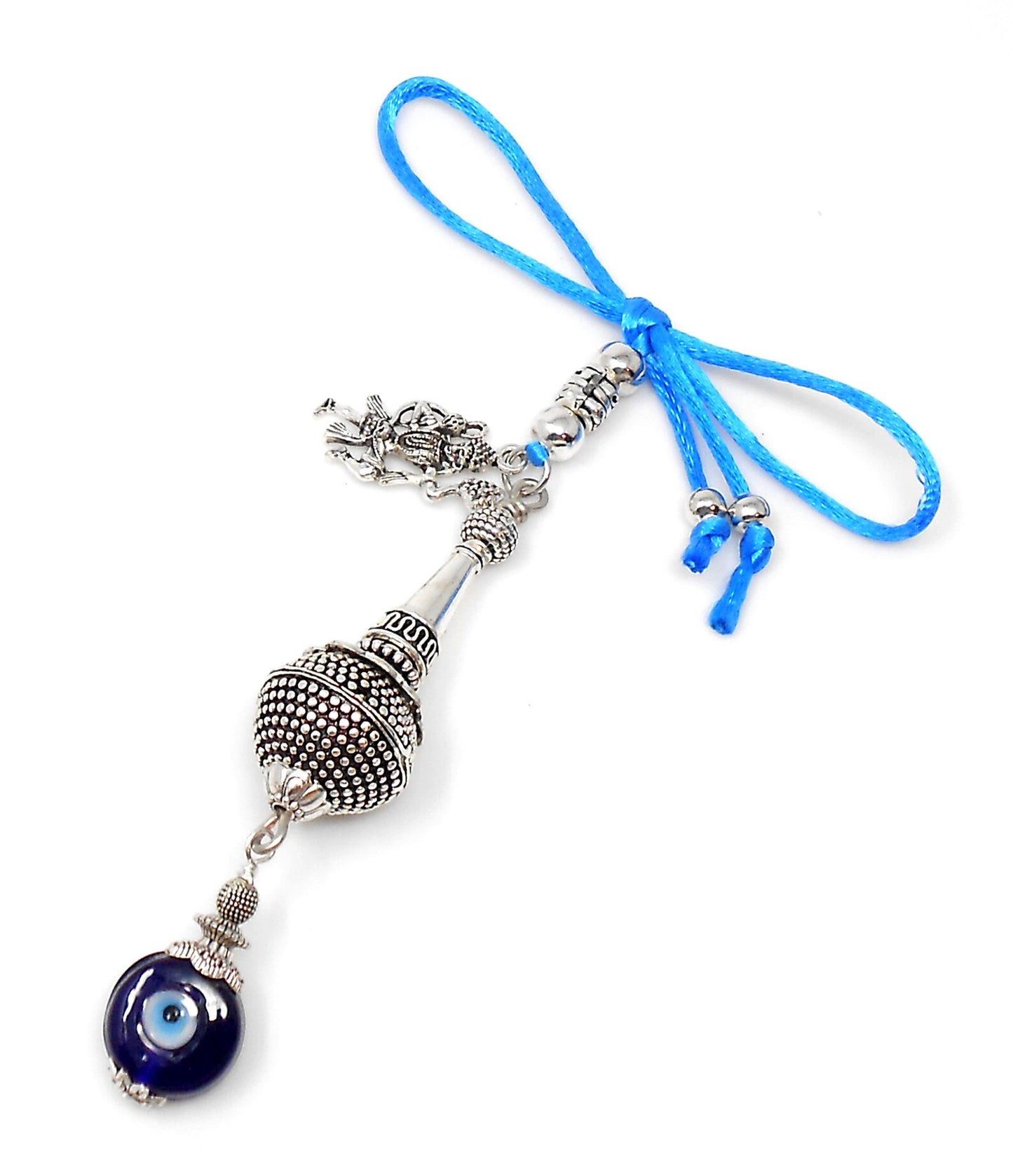 Evil eye Protection Lord Hanuman ji Kavach (Amulet)-Indian Hindu God of Protection & Strength Amulet for Car Rear View Mirror Hanging