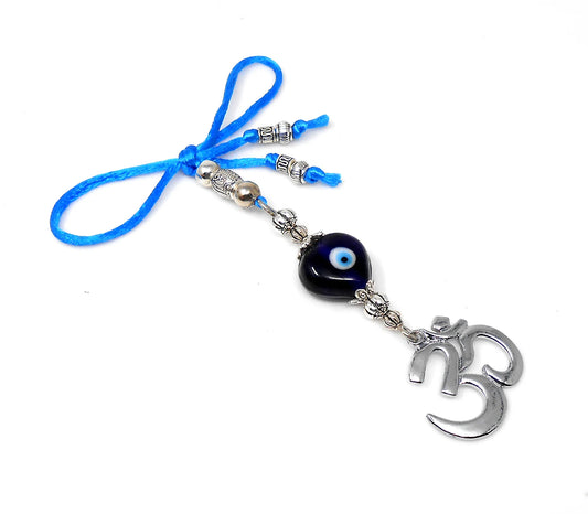 Om Rear View Mirror Car Charm Ornament Hanging-Om Negative Energies Protection Hanging for Good Luck & Good Fortune, Handbag Décor Dangle