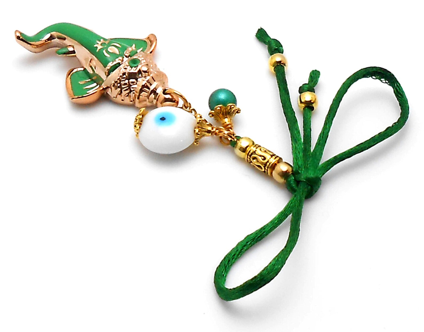 Ganesha | Evil Eye Protection | Car Rearview Mirror Ornament | Good Luck | Happiness | Good Fortune | Success | Prosperity | Spirituality