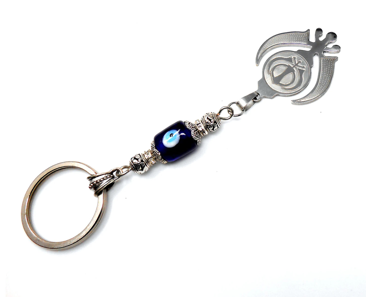 Evil Eye Protection Punjabi Khalsa Sikh Kaur Khanda Sahib ji (Sikh Faith) Key Chain/ Key Ring, Sikh Religious Khanda Key Ring, Namaste Gift