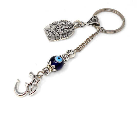 Evil Eye,Evil Eye protection,Ganesh KeyRing for Luck,Success & Power and protection against adversity, Ganesha KeyRing for Obstacles Removal