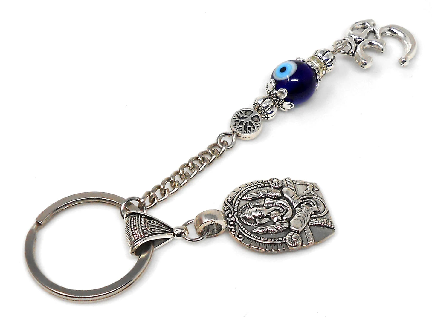 Evil Eye,Evil Eye protection,Ganesh KeyRing for Luck,Success & Power and protection against adversity, Ganesha KeyRing for Obstacles Removal