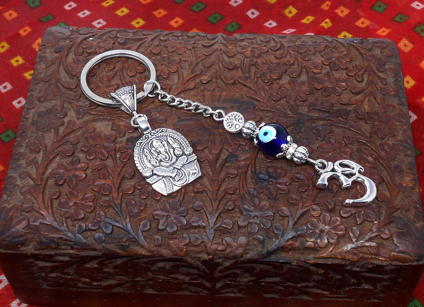 Evil Eye,Evil Eye protection,Ganesh KeyRing for Luck,Success & Power and protection against adversity, Ganesha KeyRing for Obstacles Removal