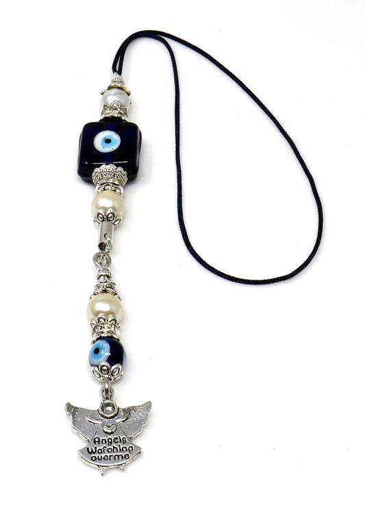 Evil Eye Protection | Bag Backpack Cellphone Case Charm Ornament | Good Luck | Positive Vibes | Transcendence | Angel Watching Over Me
