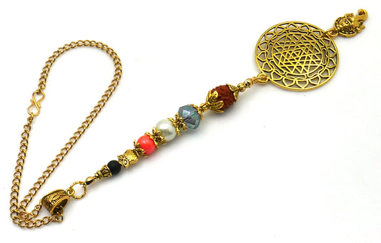 Divine Sri Yantra Evil Eye Protection Hanging-Money Attraction Yantra/Amulet for Good Luck,Success,Fortune,Prosperity & phenomenal Abundance