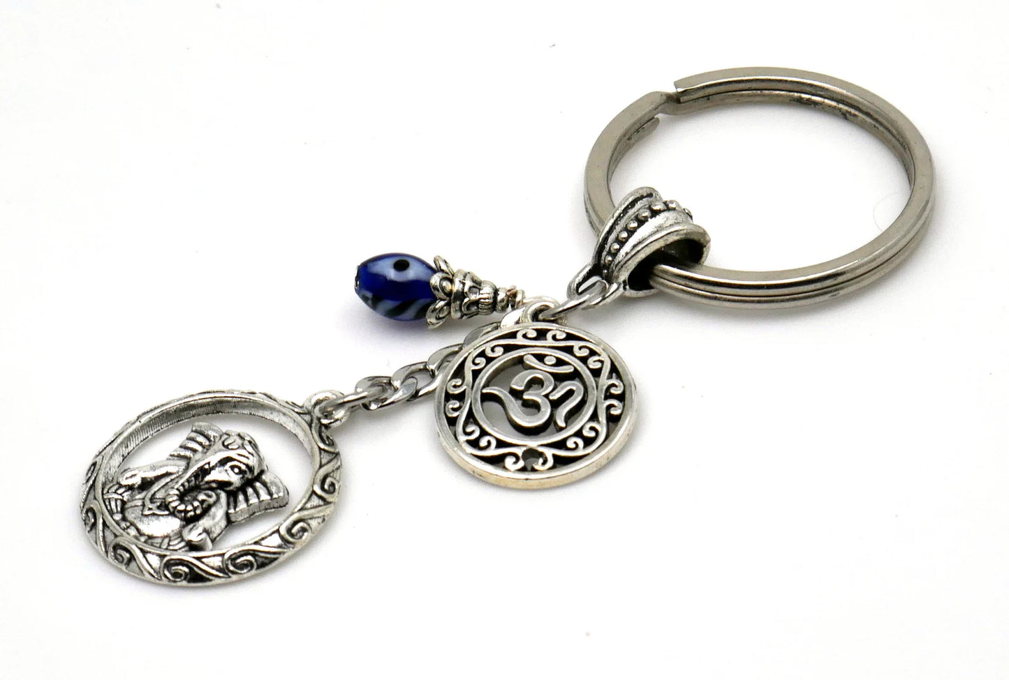 Ganesha | Evil Eye Protection | Car Rearview Mirror Ornament | Good Luck | Happiness | Good Fortune | Success | Prosperity | Spirituality