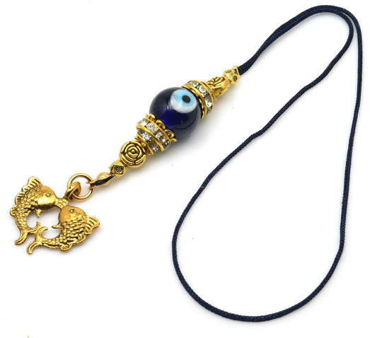 Twin Golden Fish |Evil Eye Protection |Bag Backpack Cellphone Case Charm Ornament |Feng Shui |Good Luck |Prosperity |Good Fortune |Abundance DivineTouchCA 5 out of 5 stars