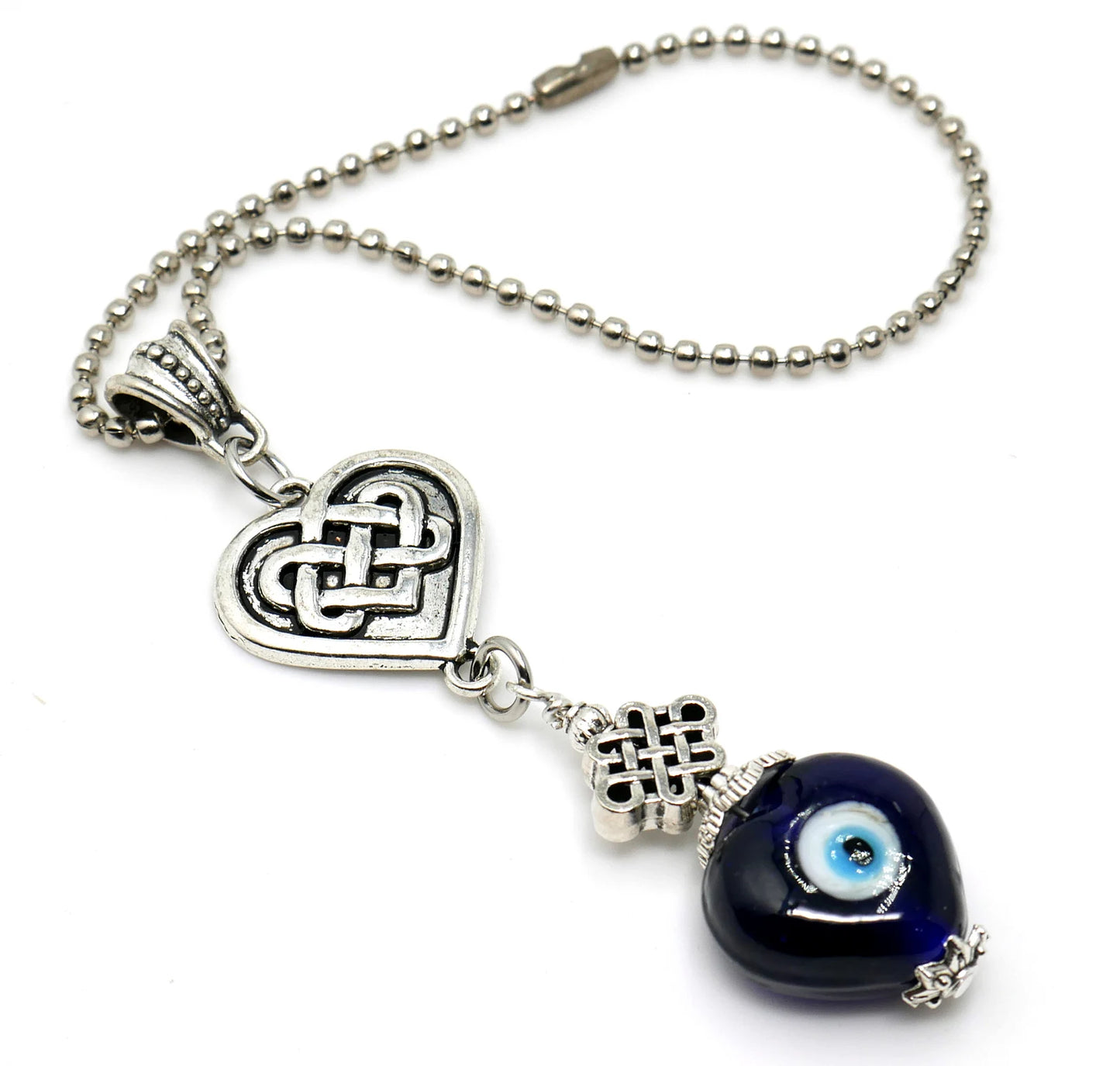 Evil Eye Mystic Endless/Celtic knot Car Mirror Hanging/keychain | Love Knot/Tying Love knot Evil Eye Protection Key Ring/Hanging & Good Luck