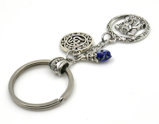 Ganesha | Evil Eye Protection | Car Rearview Mirror Ornament | Good Luck | Happiness | Good Fortune | Success | Prosperity | Spirituality