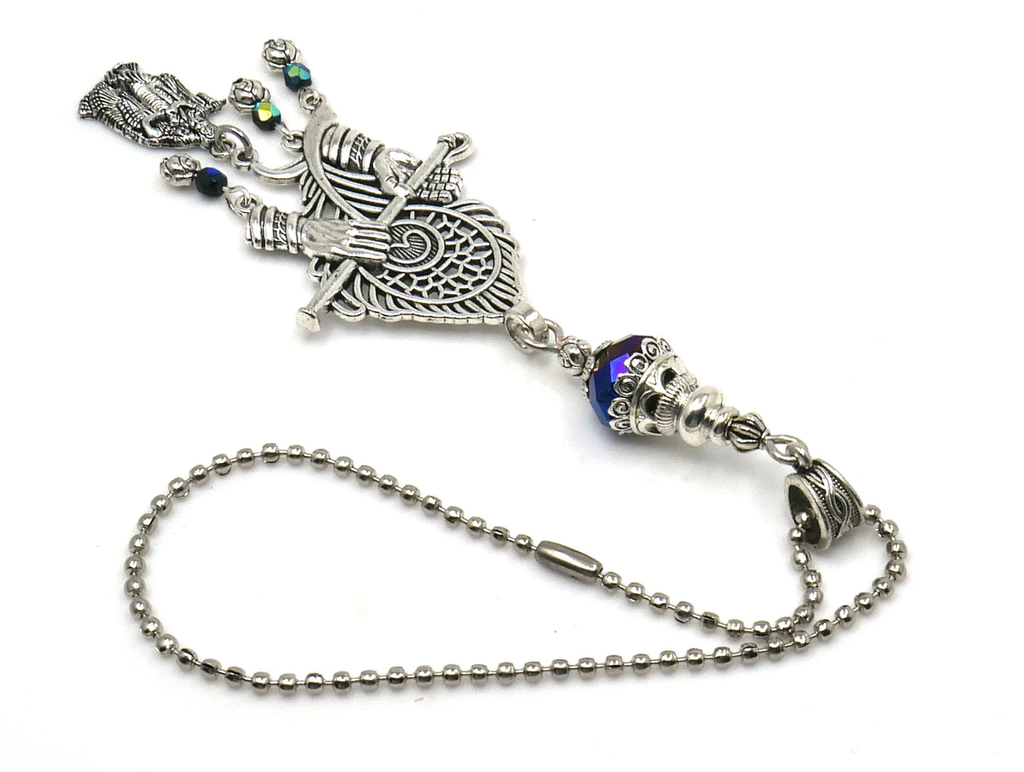 God Radha Krishna Evil Eye Protection Lord Krishna Playing Flute Pendant, Kanha with Flute Blessings & Protection Amulet, Hindu Namaste Gift