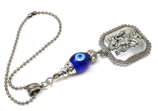 Lord Ganesha Evil Eye Protection Hanging for Buri Nazar/Buri Drishti for Home/Car/Office/Business-Car Rear View Mirror Hanging Charm