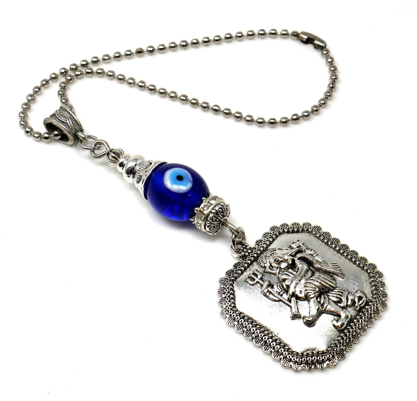 Lord Ganesha Evil Eye Protection Hanging for Buri Nazar/Buri Drishti for Home/Car/Office/Business-Car Rear View Mirror Hanging Charm