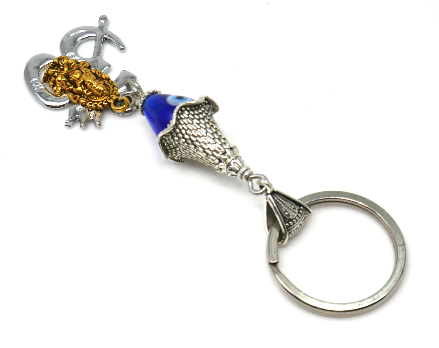 OM | Lord Ganesha | Evil Eye Protection | Crystal |Car Rearview Mirror Ornament | Good Luck | Happiness | Stability | Success | Prosperity