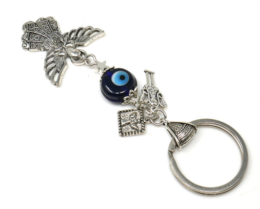 Angel Car Hanging| Guardian Angel KeyRing | Angel on my Soulder | Made For An Angel | Charm Ornament | You are my Evil Eye Protection Angel
