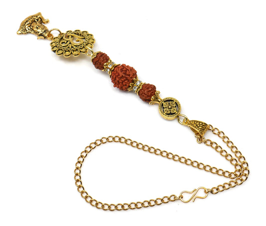 Divine Shiva Trishul Rudraksha And OM Car Hanging, Trident Pendant, Evil Eye Protection Amulet, Hindu Mirror Charm, Spiritual Car Decor Gift