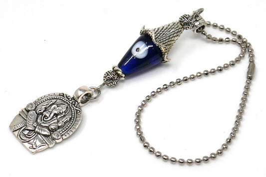 Lord Ganesha Evil Eye Protection Hanging for Home/Car/Office/Business, Namaste Gift for Good Luck