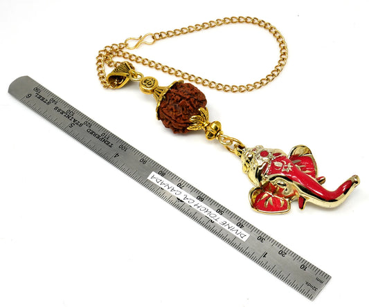 Lord Ganesha Car Rearview Mirror Ornamental Hanging | Happiness | Good Luck Fortune & Prosperity | Success in Study | Overcome Obstacles