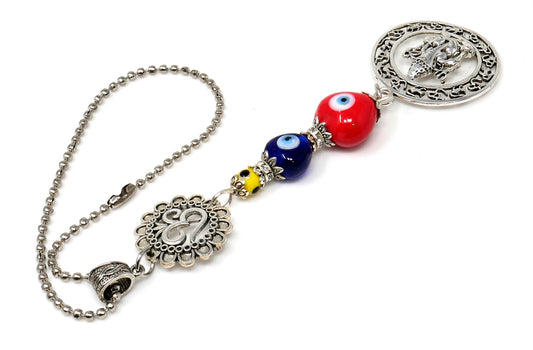 Ganesha | Evil Eye Protection | Bag Backpack Cellphone Case Charm Ornament | Good Luck | Happiness | Good Fortune | Success | Prosperity