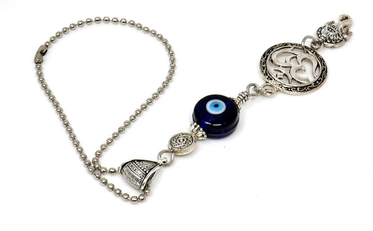 Ganesha OM | Evil Eye Protection | Car Rearview Mirror Ornament | Good Luck | Happiness | Good Fortune | Success | Prosperity | Spirituality