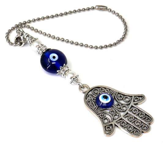 Hamsa Hand, Hamsa Hand Evil Eye protection Car Rear View Mirror Hanging, Hamsa Hand of God for Protection & Good Luck, New Car Gift