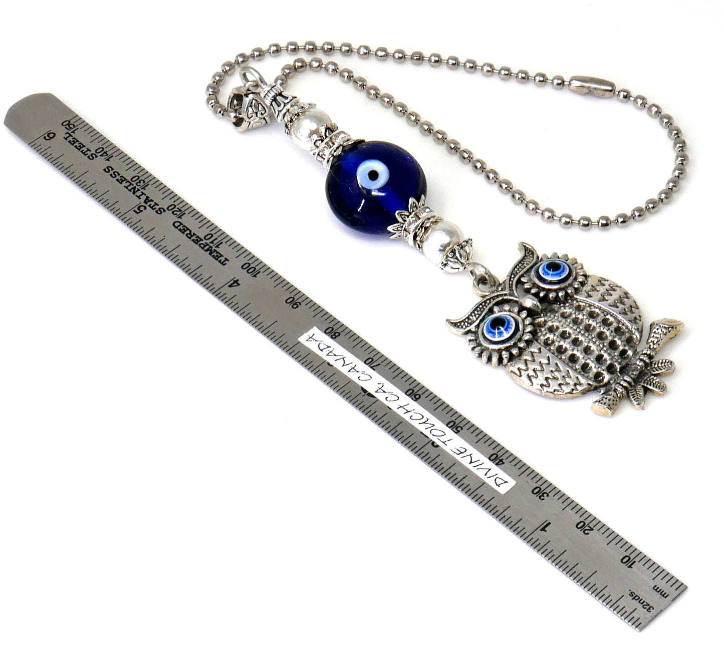 Owl | Evil Eye Protection | Antique Silver/Gold Plated Option | Car Ornament | Good Luck | Positive Vibes | Intuition Power | Inner Wisdom