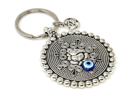 Ganesha | Evil Eye Protection | Car Rear Mirror Spiritual Jewellery Ornament | Good Luck | Happiness | Good Fortune | Success | Prosperity