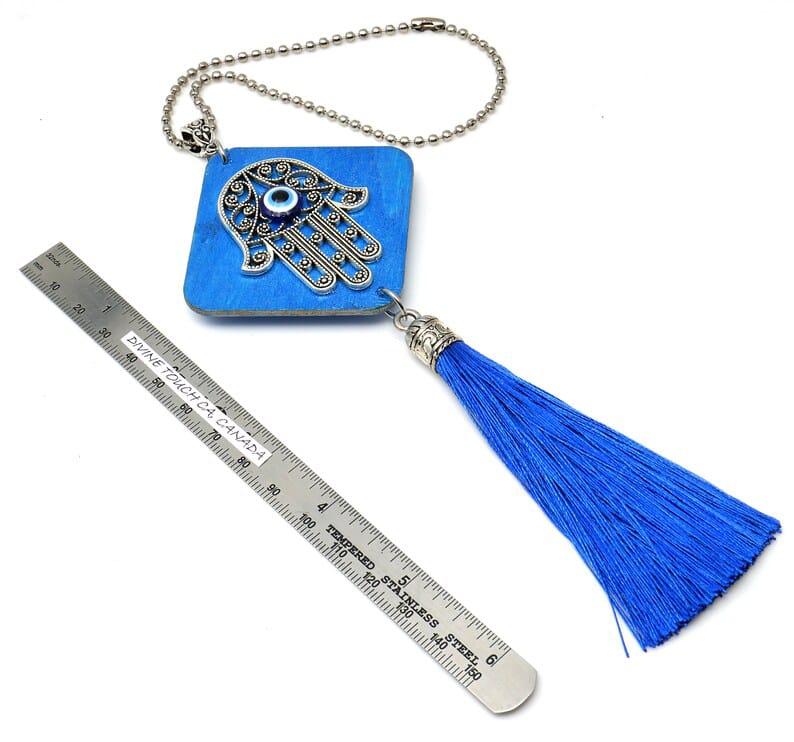 Hamsa Hand, Hamsa Hand Evil Eye protection Car Rear View Mirror Hanging, Hamsa Hand & Silk Tassel for Protection and Good Luck, New Car Gift