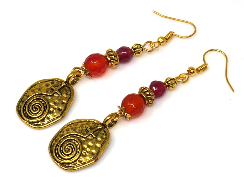 Mystic Symbol Sign Drop Earrings | Retro Bohemian Dangle | Hippie Jewelry | Good Luck Jewellery Spiritual Jewellery - Gift For Her/Him