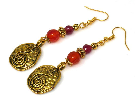 Mystic Symbol Sign Drop Earrings | Retro Bohemian Dangle | Hippie Jewelry | Good Luck Jewellery Spiritual Jewellery - Gift For Her/Him