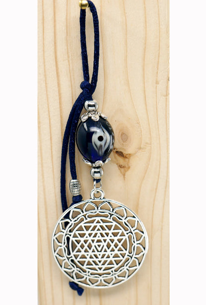 Divine Sri Yantra Evil Eye Protection Hanging-Money Attraction Yantra/Amulet for Good Luck,Success,Fortune,Prosperity & phenomenal Abundance