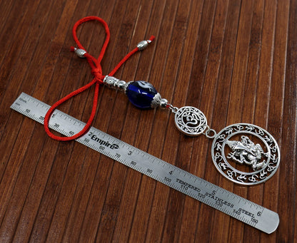 Ganesha | OM | Evil Eye Protection | Car Rearview Mirror Ornament | Good Luck | Happiness | Good Fortune | Success | Prosperity